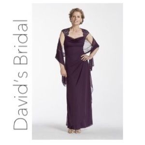 David’s bridal bridesmaid dress size 4 dark purple